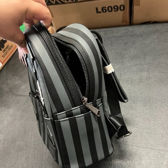 Loungefly Wednesday Addams Nevermore Cosplay Mini Backpack NWT - Picture 2 of 9